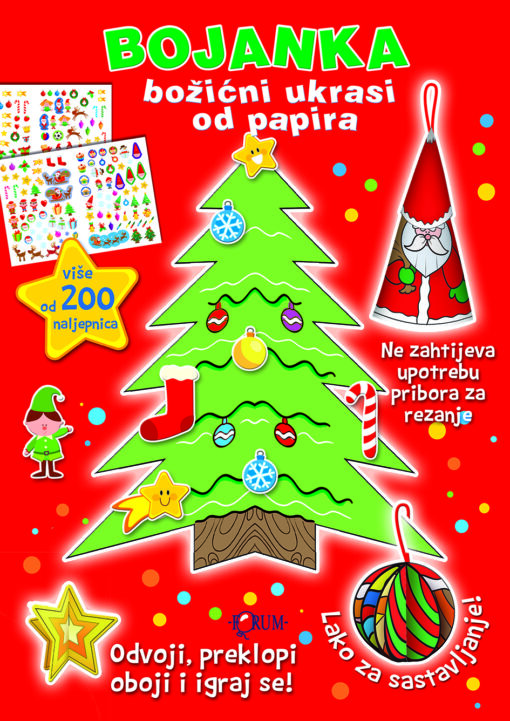 Bojanka božićni ukrasi od papira